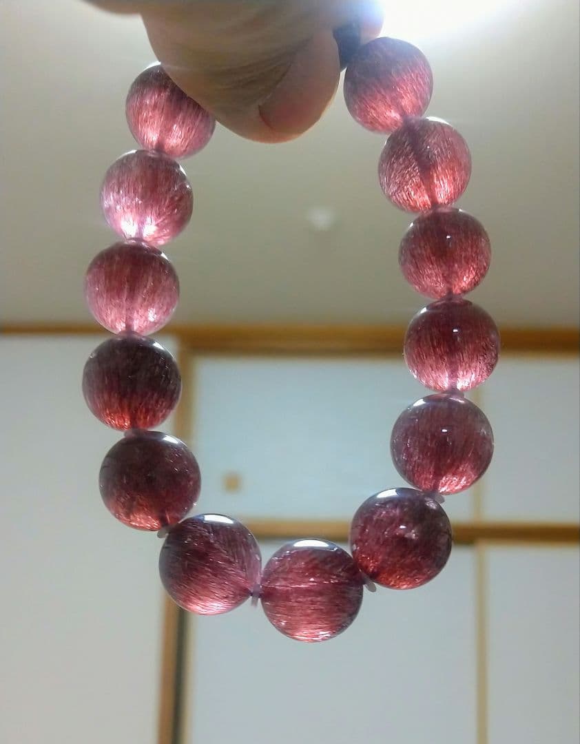 【超極上,超美品】ヘマタイトニードルインクォーツ　ブレスレット　希少　レア　天然