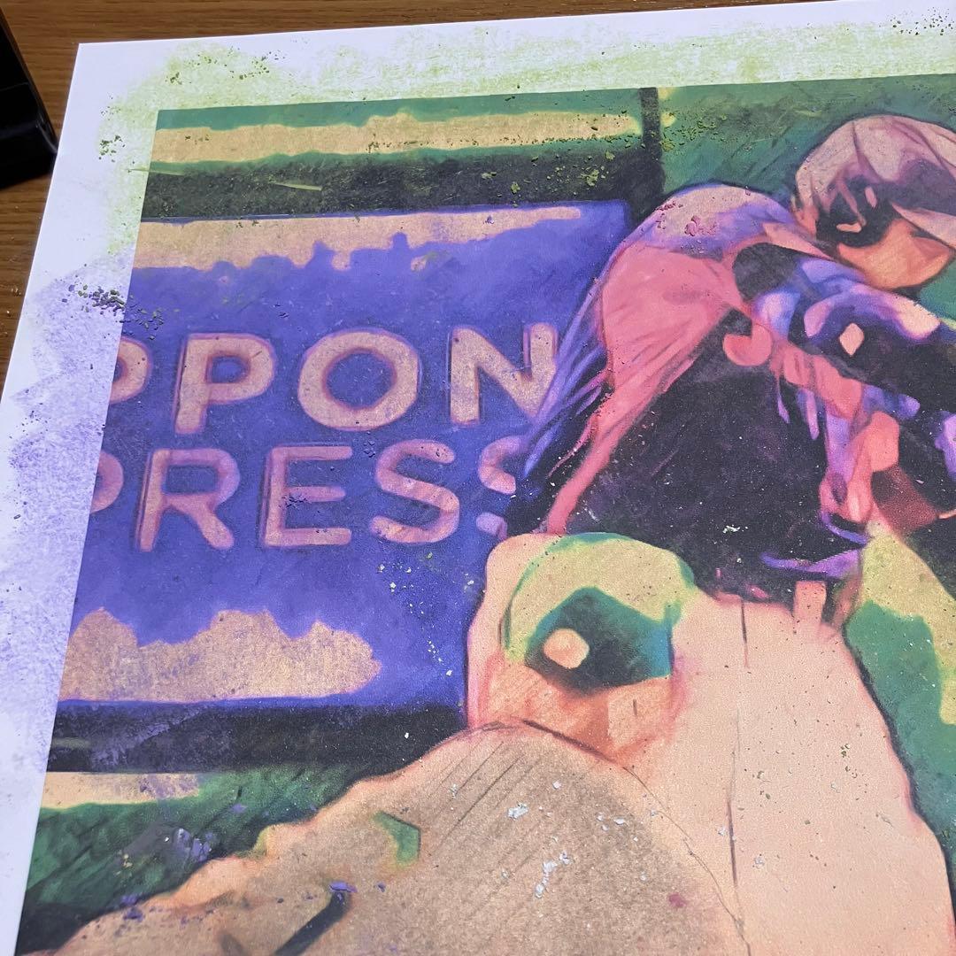 パステル画1 額装品　額縁寸法32.7cm×44.5cm　カラー着色　定款付