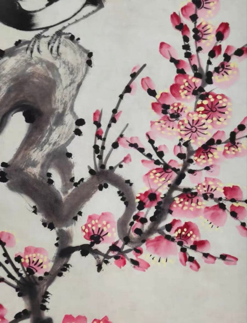 【12月限定価格】王雪涛《報喜図》中堂画｜掛け軸・実物撮影