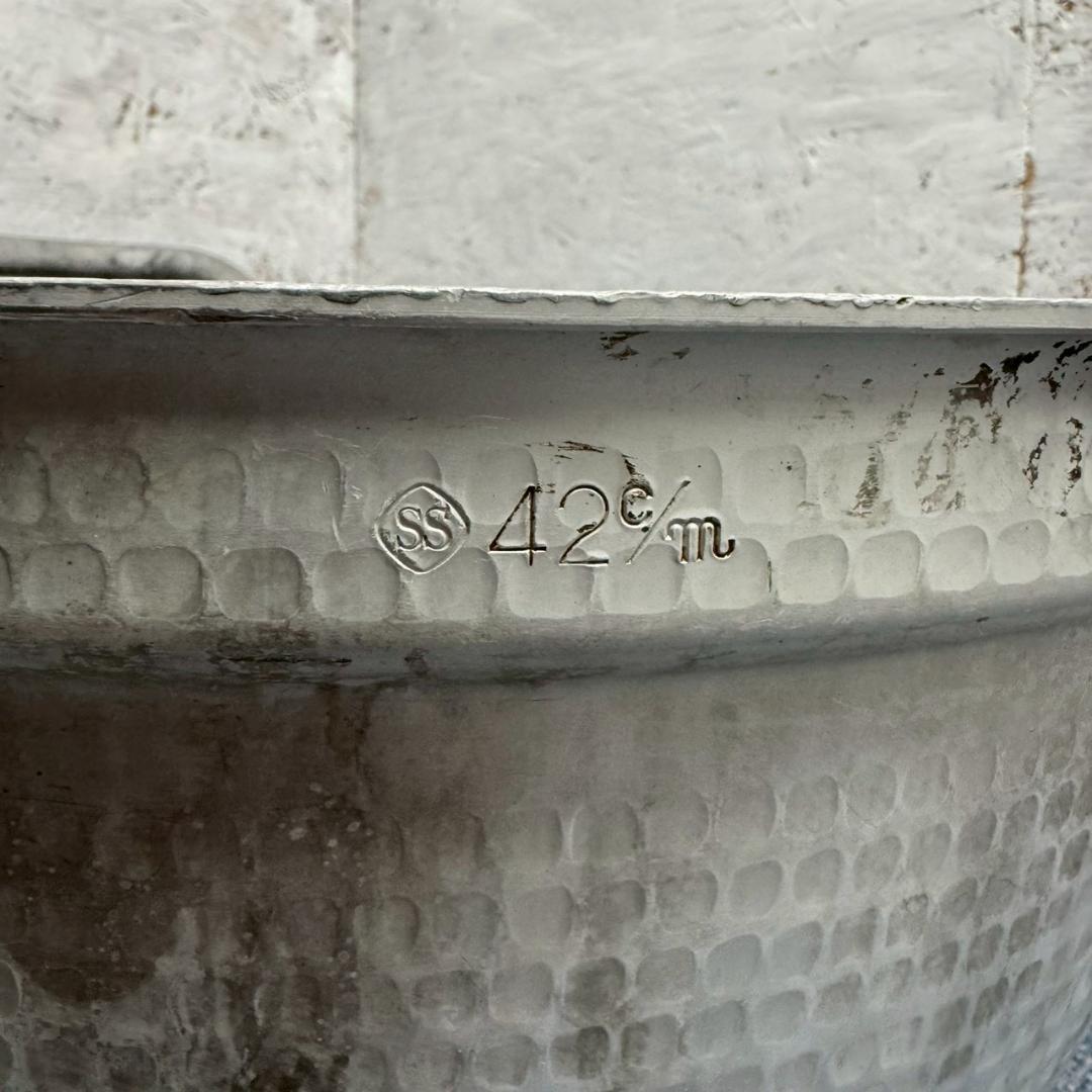 【厨房機器】 アルミ製 両手鍋 42cm 円付鍋 アルミ鍋 厨房 ⑤ A1481