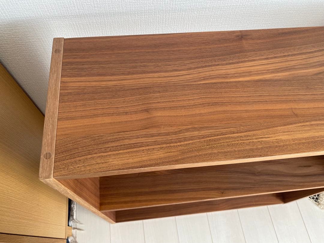 無印良品　スタッキングシェルフ・ワイド・2段　ウォールナット