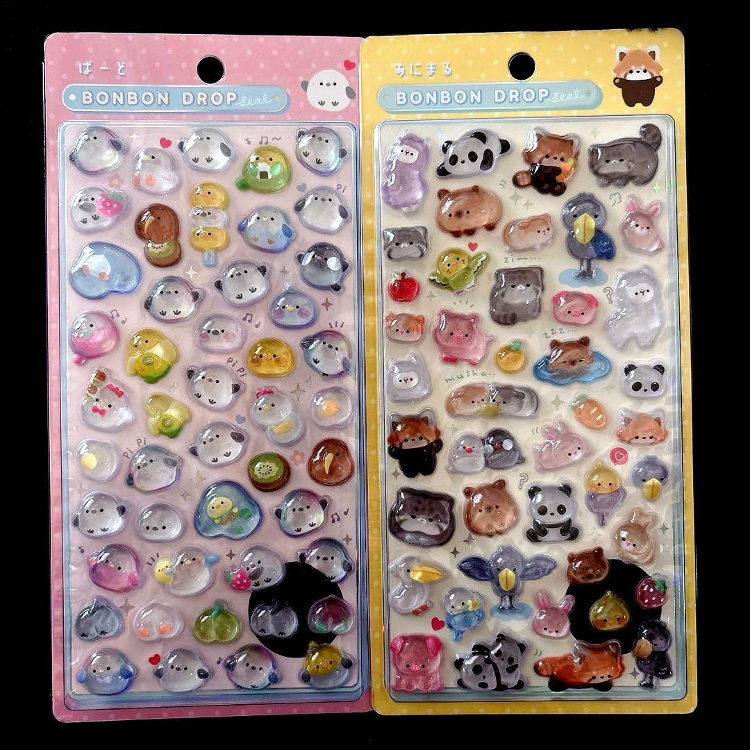 ボンボンドロップシール♥正規品♥イオン限定♥あにまるꕤ︎︎きゃっとꕤ︎︎ボンドロ 4種