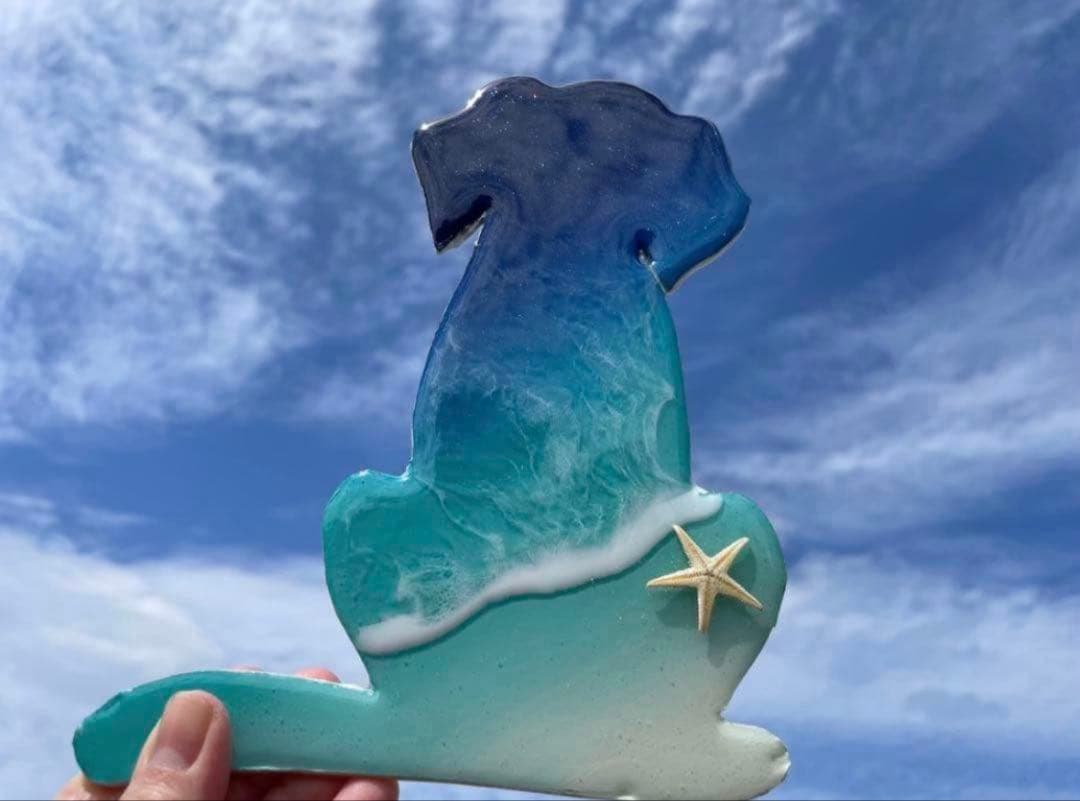 ネコ、犬シルエット　ミニ貝殻