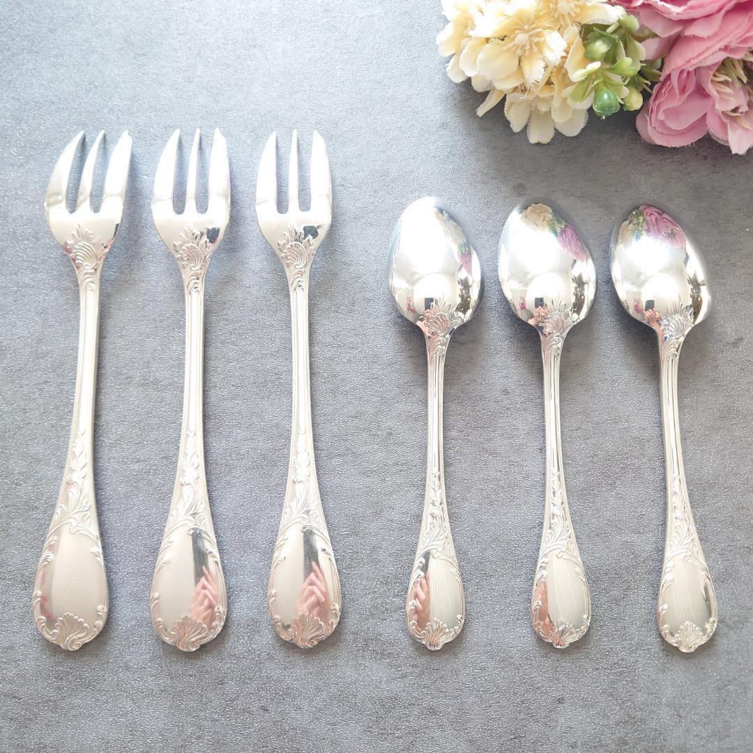 クリストフル マルリー ケーキフォーク コーヒースプーン 6点