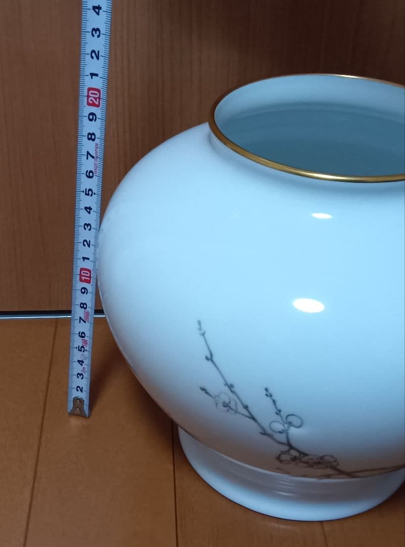 大倉陶園　百木春夫作　高級磁器　花瓶　花器　限定版　皇室担当