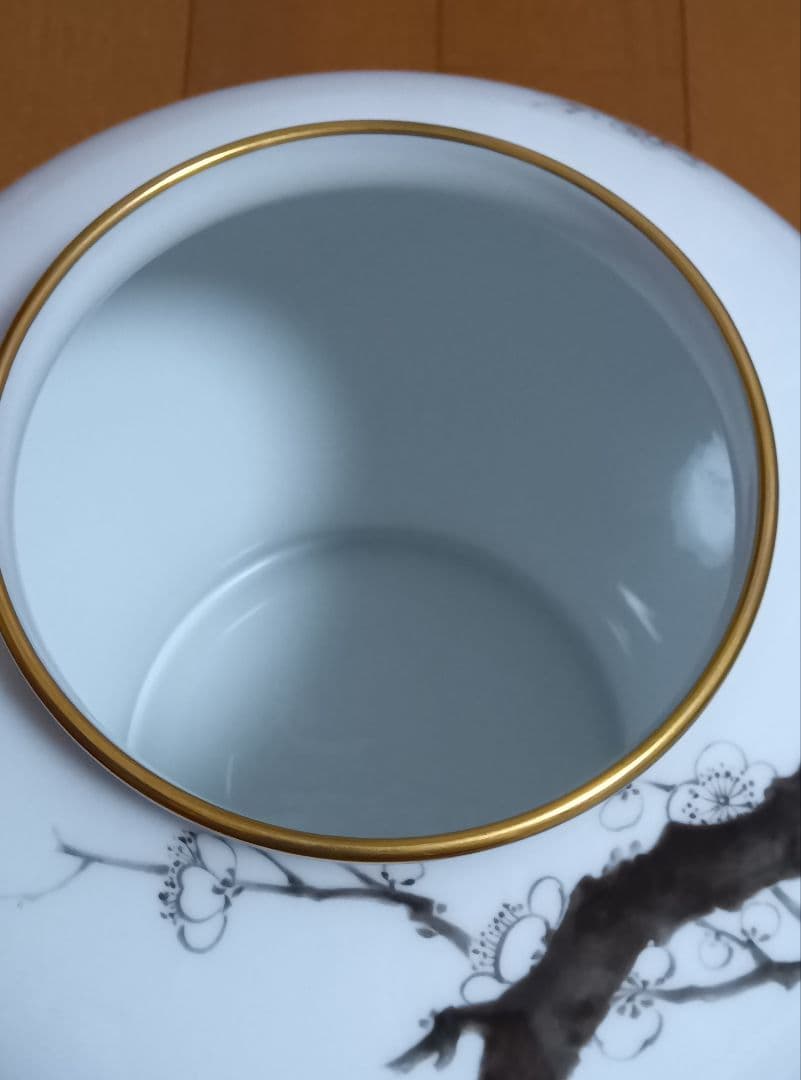 大倉陶園　百木春夫作　高級磁器　花瓶　花器　限定版　皇室担当