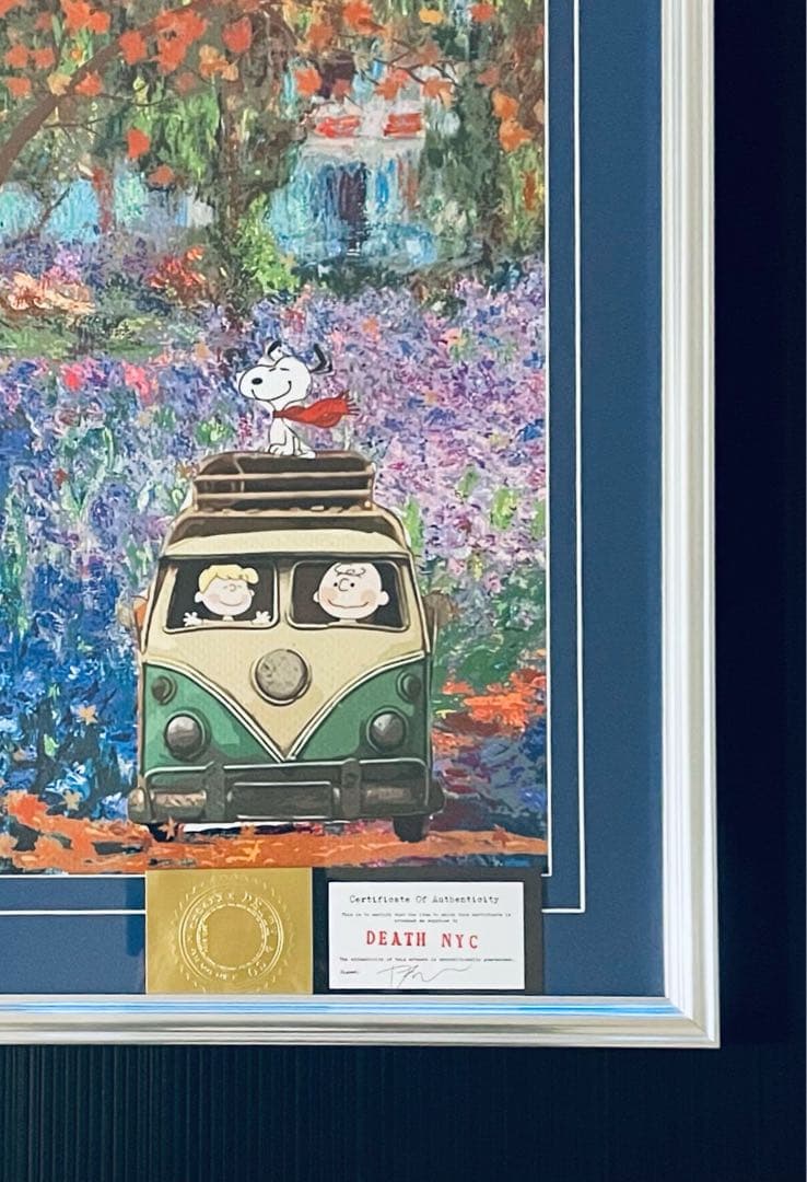 額付き(Wマット)/DEATH NYC/アートポスター/スヌーピー /モネ/