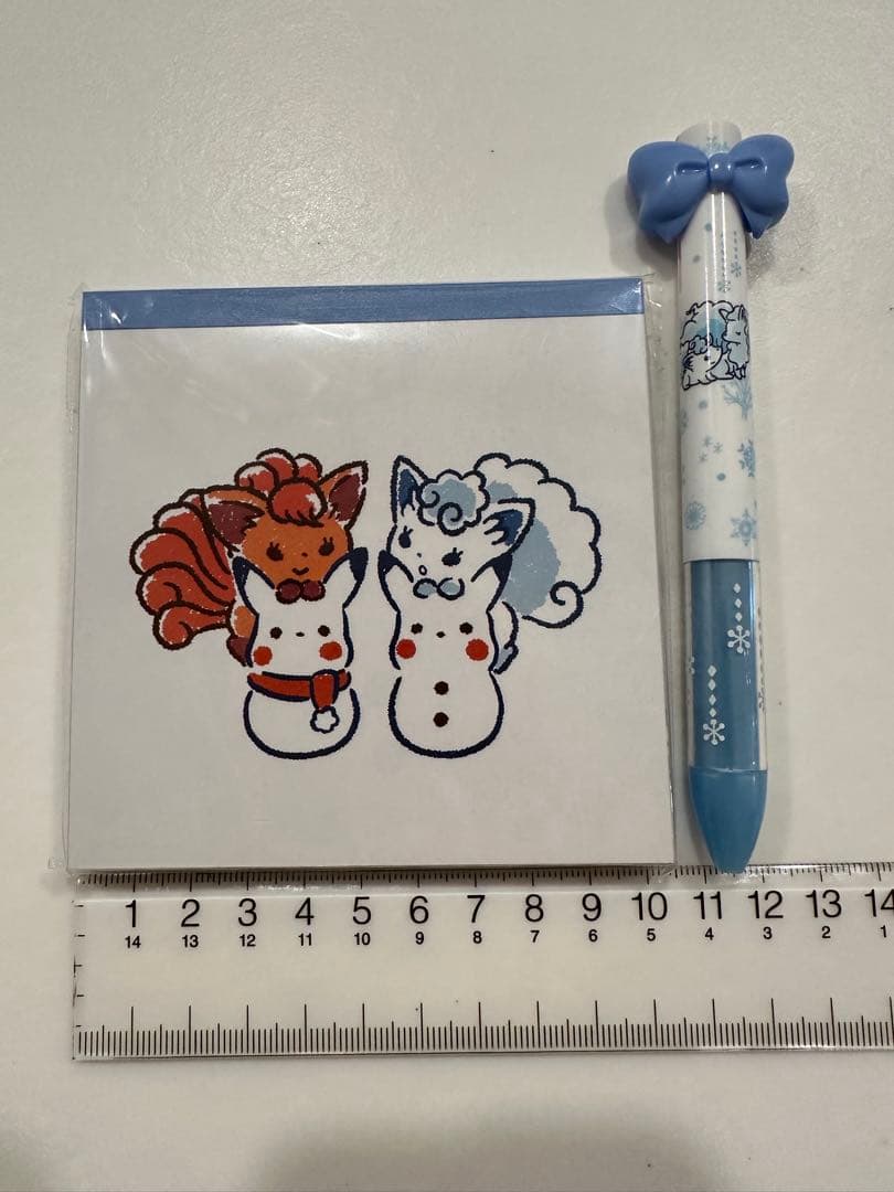 イッツデモ　ポケモン　ウィンターロコン　4柄メモ帳　2色ボールペン　2点セット