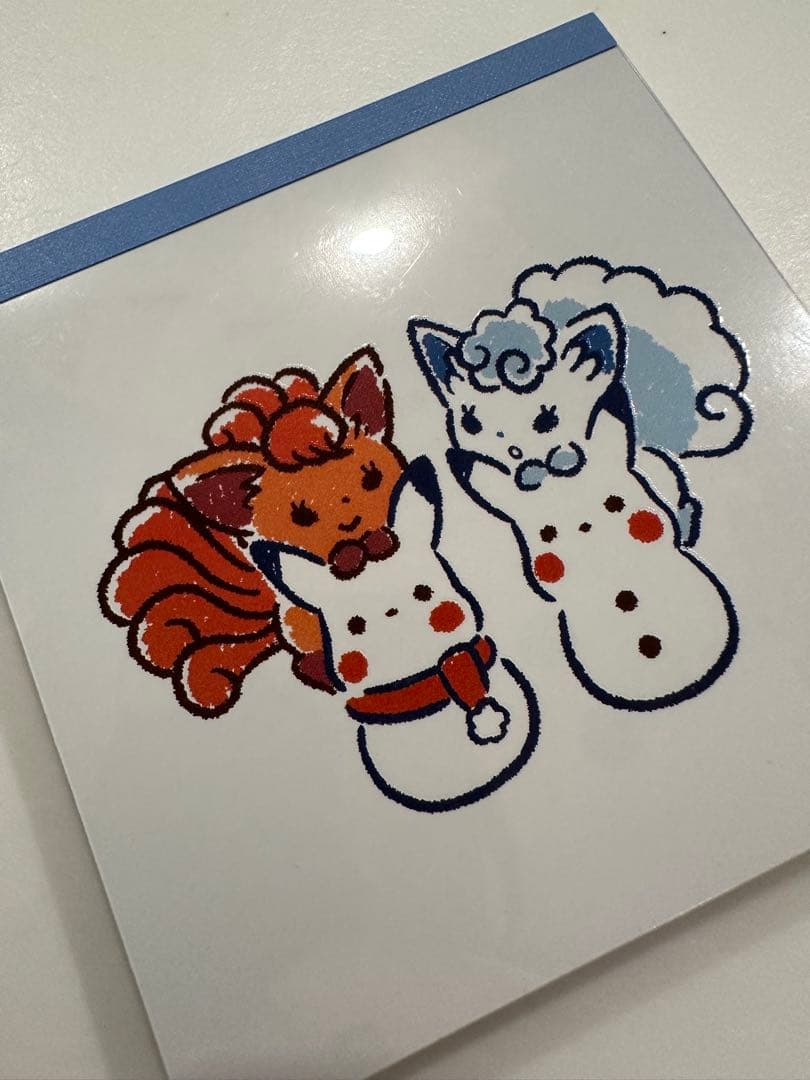 イッツデモ　ポケモン　ウィンターロコン　4柄メモ帳　2色ボールペン　2点セット