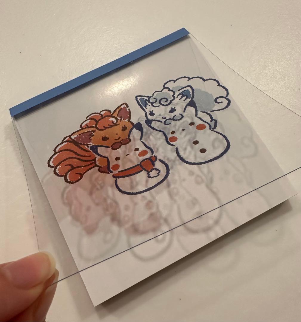 イッツデモ　ポケモン　ウィンターロコン　4柄メモ帳　2色ボールペン　2点セット