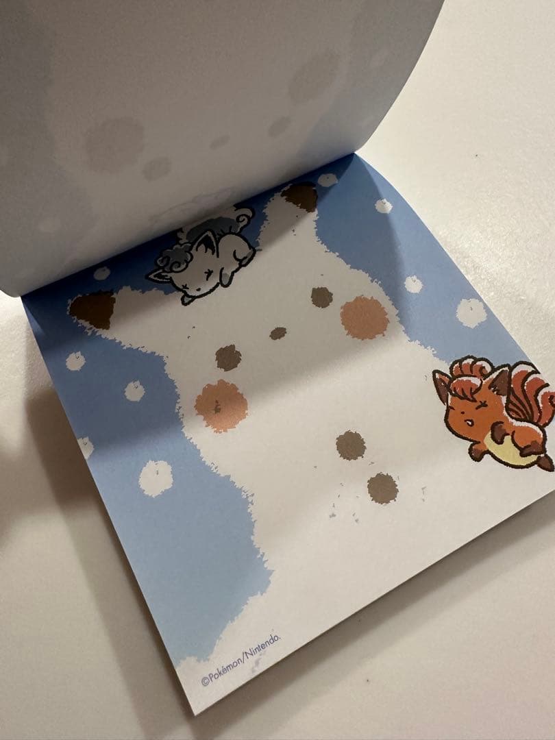 イッツデモ　ポケモン　ウィンターロコン　4柄メモ帳　2色ボールペン　2点セット