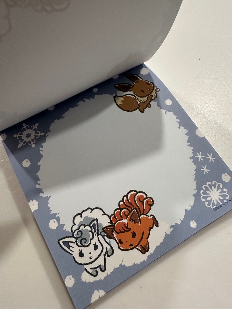 イッツデモ　ポケモン　ウィンターロコン　4柄メモ帳　2色ボールペン　2点セット