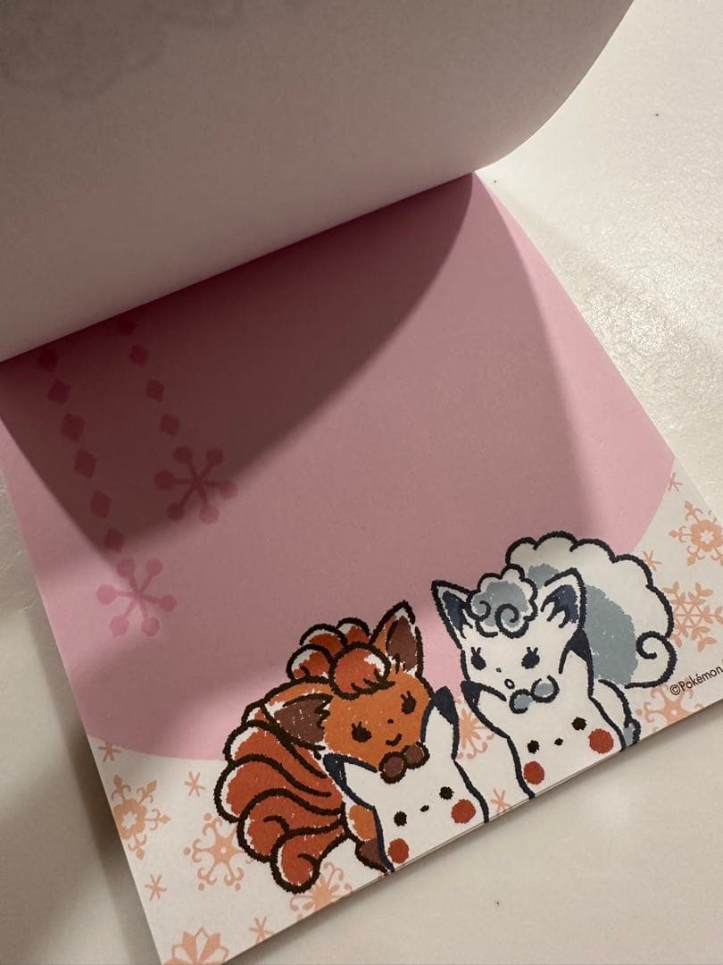 イッツデモ　ポケモン　ウィンターロコン　4柄メモ帳　2色ボールペン　2点セット