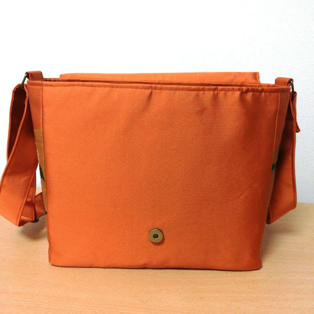 coco 　ご相談用 帯リメイクバッグ　黒　橙色