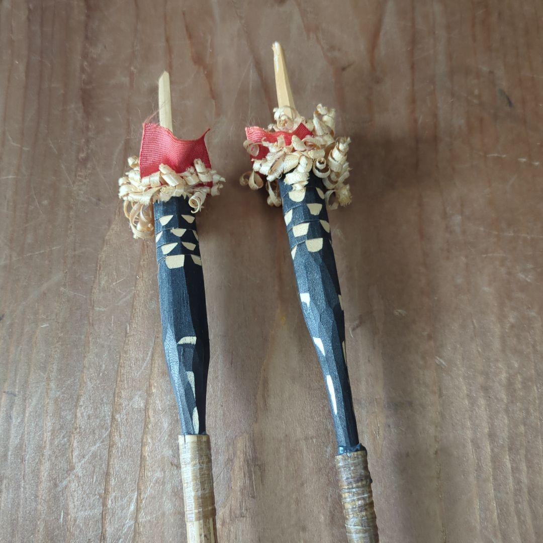 アイヌ民族　花矢　祭具　 2本セット
