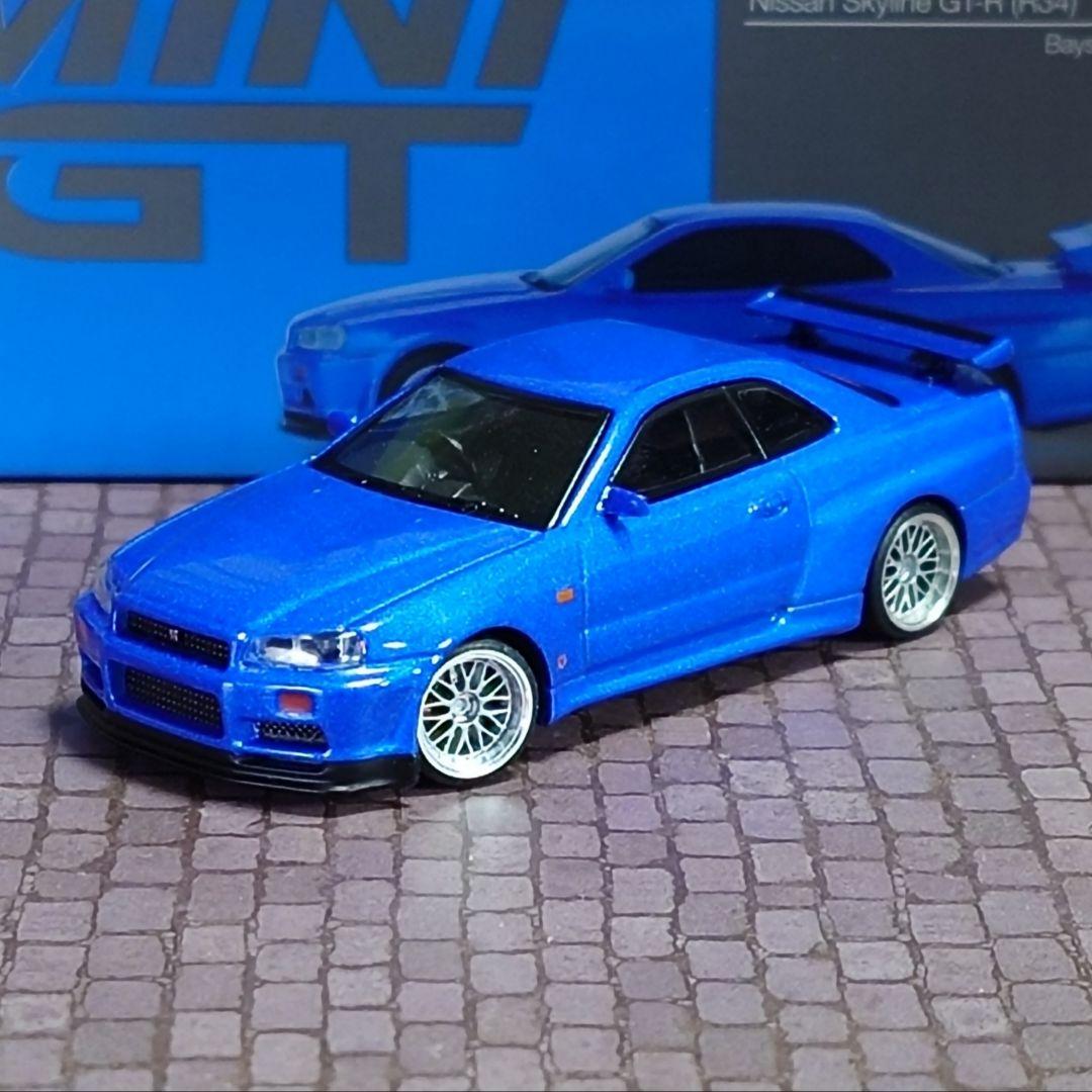 カスタムミニカー 1/64 MINI GT スカイラインGT-R R34 トミカ