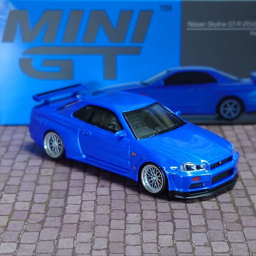 カスタムミニカー 1/64 MINI GT スカイラインGT-R R34 トミカ