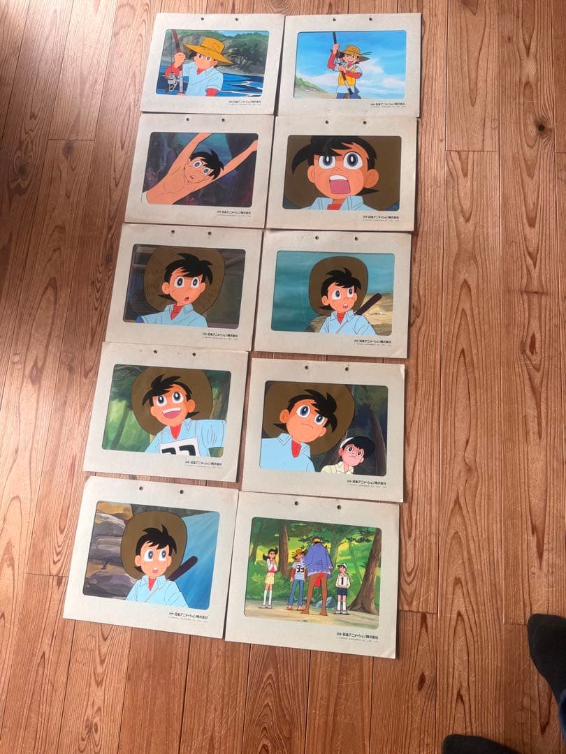 釣りキチ三平 オリジナルセル画10枚 当時物