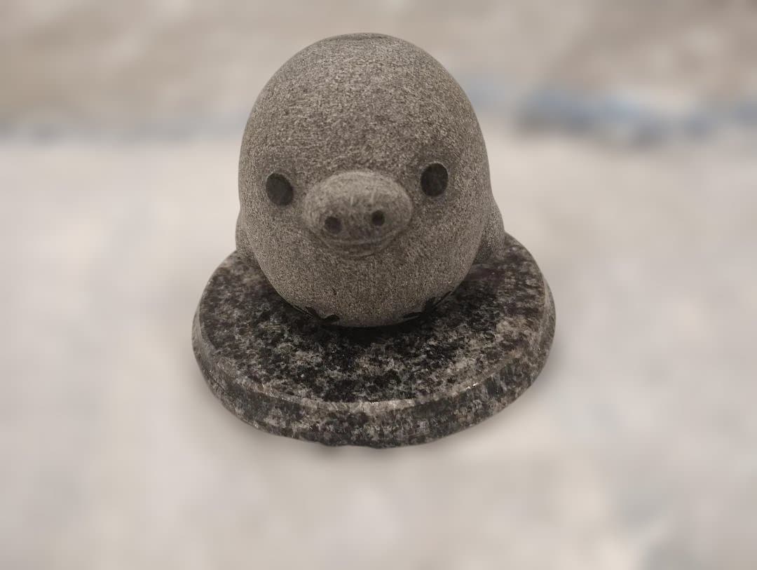 受注品 レア 数量限定 天然みかげ石スタチュー キイロイトリ