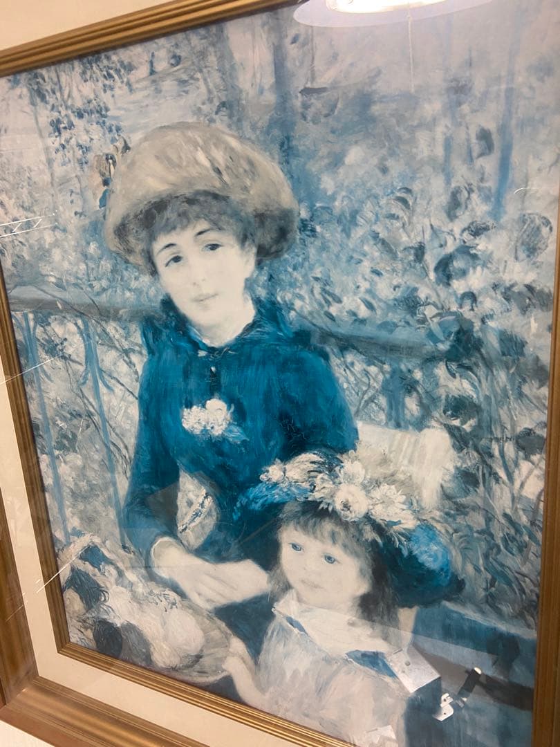 高級輸入美術複製画 ルノワール 《 二人の姉妹 －テラスにて－ 》