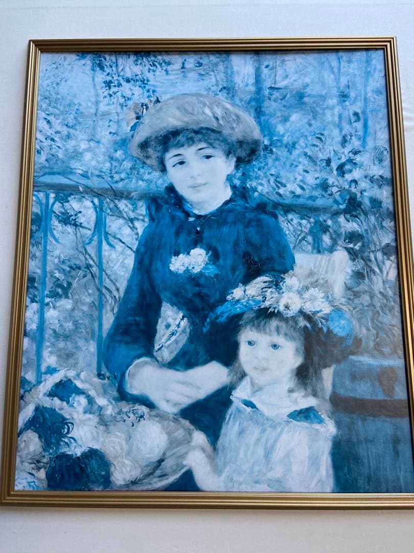 高級輸入美術複製画 ルノワール 《 二人の姉妹 －テラスにて－ 》