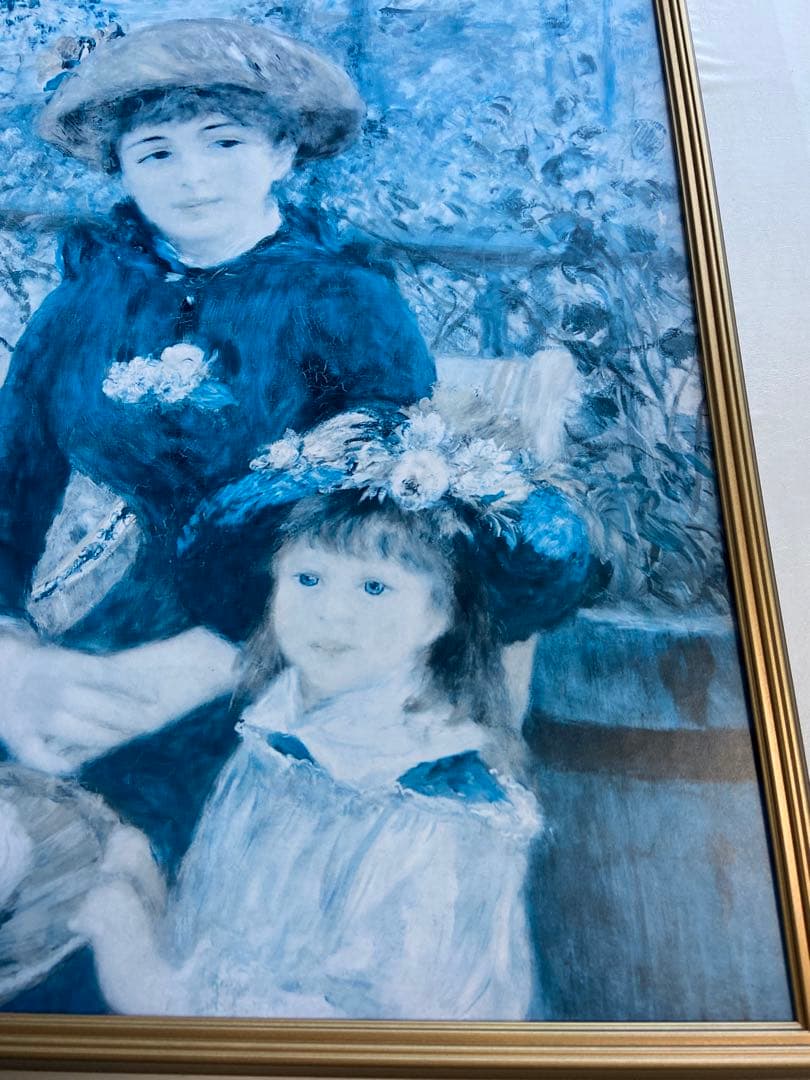 高級輸入美術複製画 ルノワール 《 二人の姉妹 －テラスにて－ 》