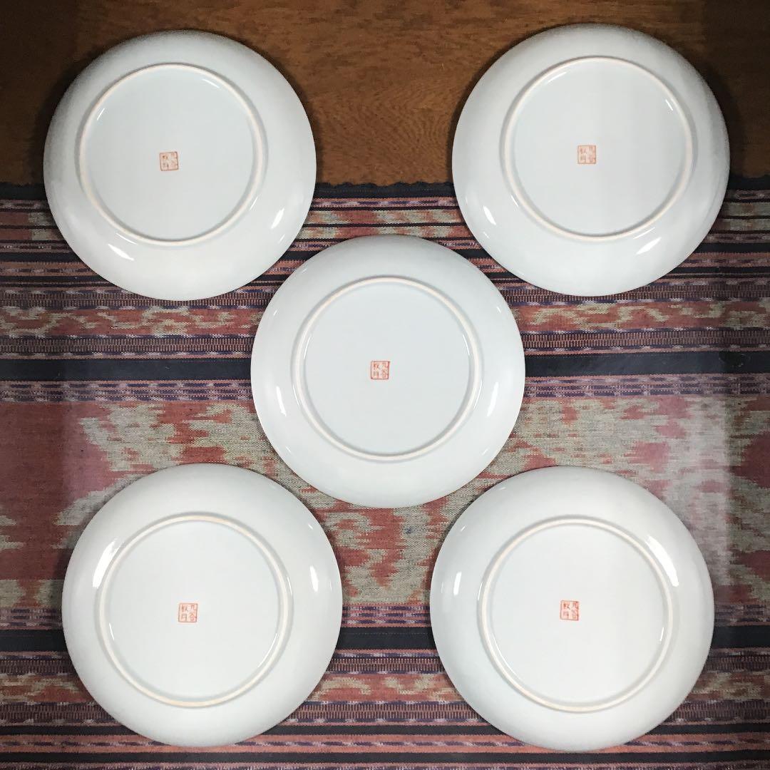 九谷焼　秋月　大きめ　中皿　5種5枚