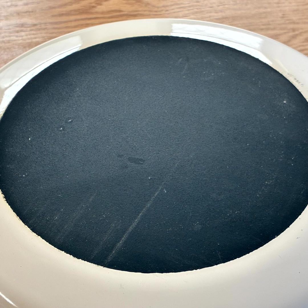 昭和レトロ マルビシ ホーロー フィオーレ 花柄 浅型両手鍋 未使用品