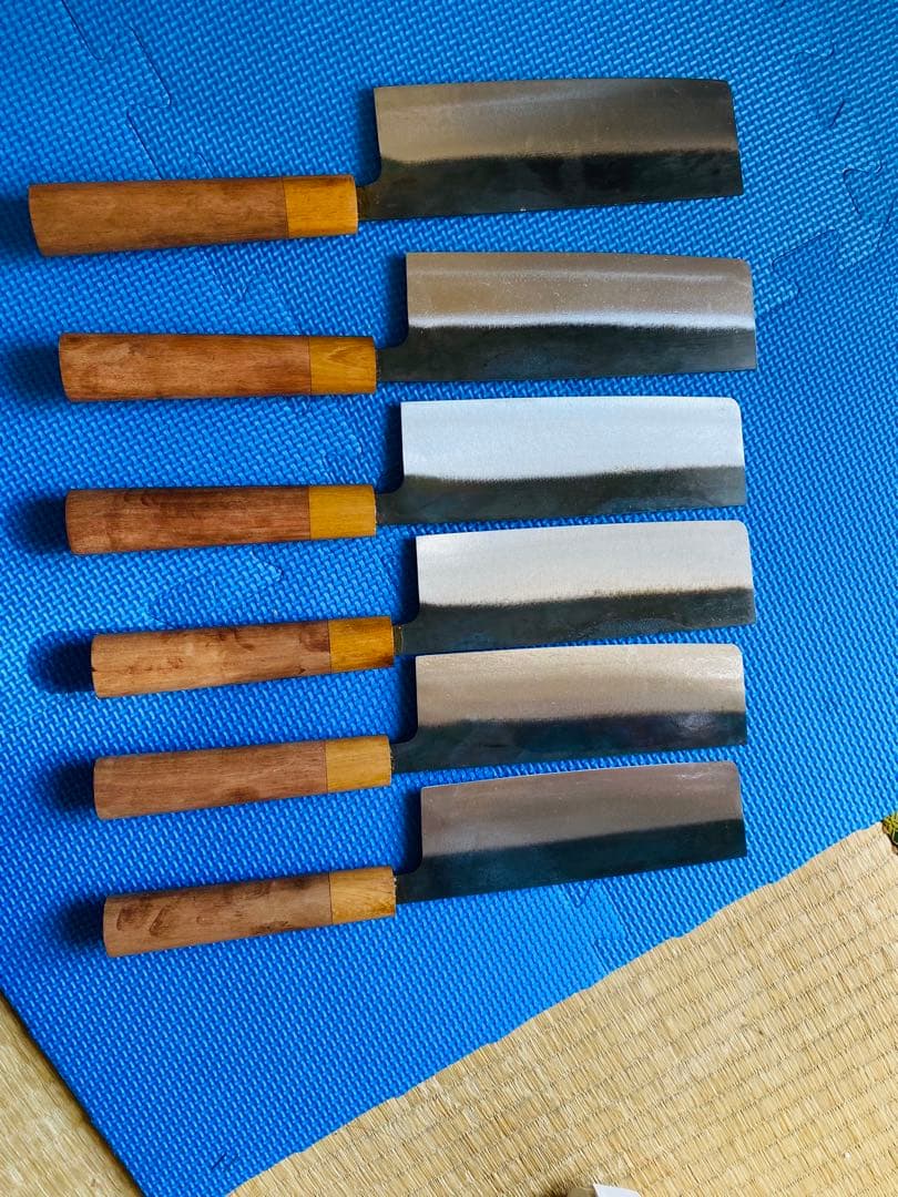 菜切り包丁 6本セット 木製ハンドル 165x57mm 特別値段