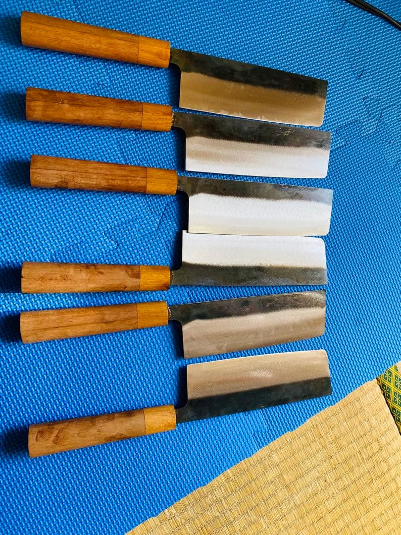 菜切り包丁 6本セット 木製ハンドル 165x57mm 特別値段