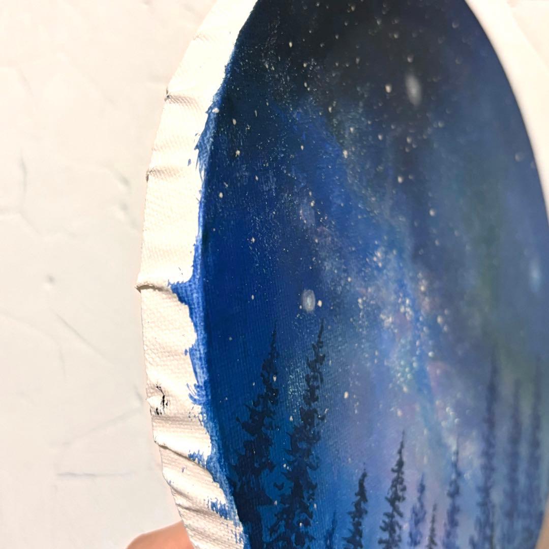 【一点物】夜空のカケラ｜オイルパステル画 原画 インテリア絵画