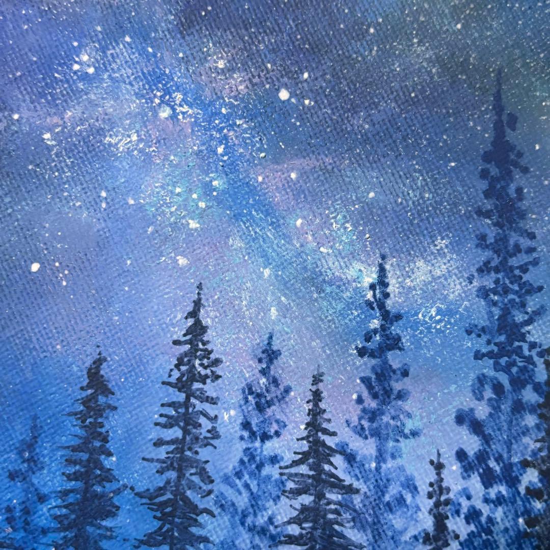 【一点物】夜空のカケラ｜オイルパステル画 原画 インテリア絵画