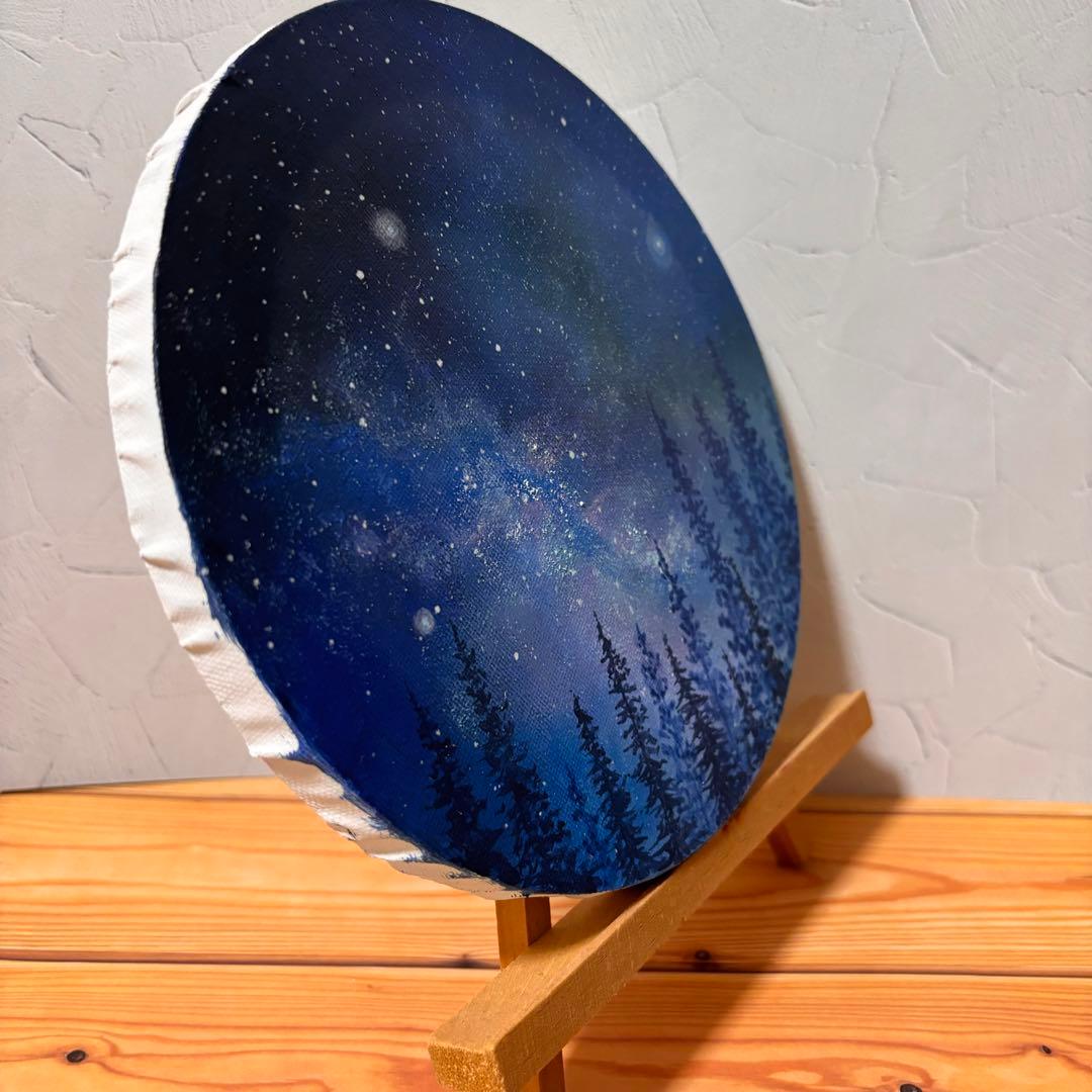 【一点物】夜空のカケラ｜オイルパステル画 原画 インテリア絵画