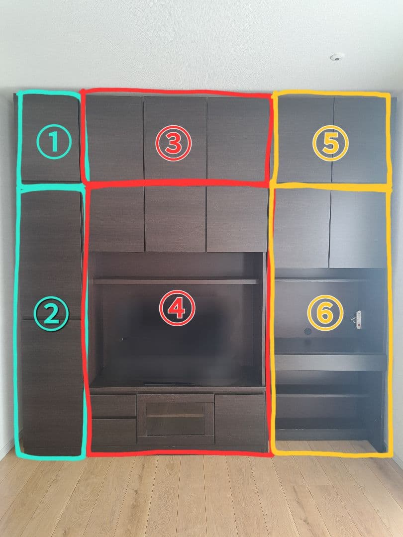 shion！たっぷりテレビ壁面収納!②