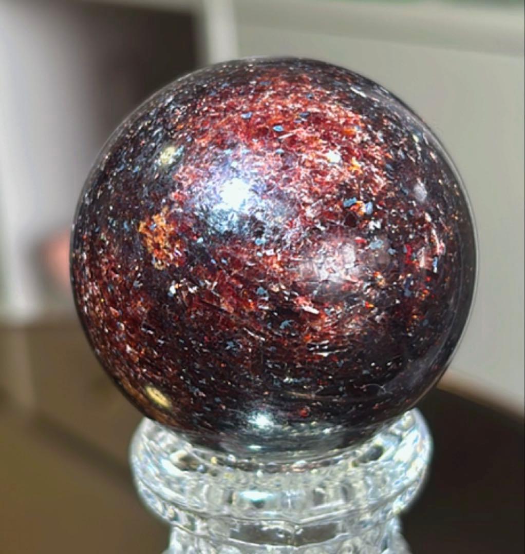 高品質　ガーネットマイカ　スフィア　キラキラ