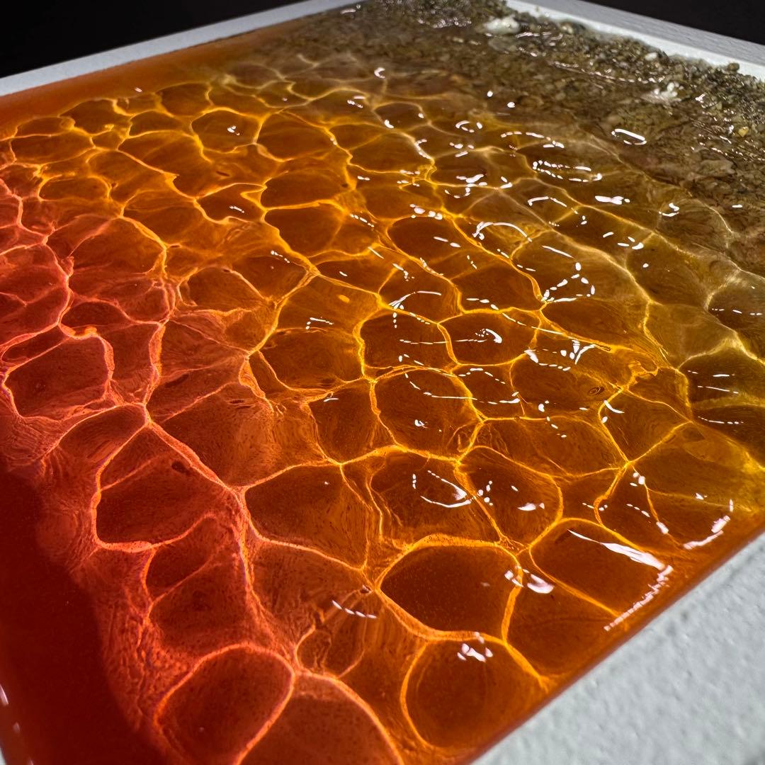 【夕焼けの海】 レジンアート オーシャンアート 海 ハンドメイド インテリア