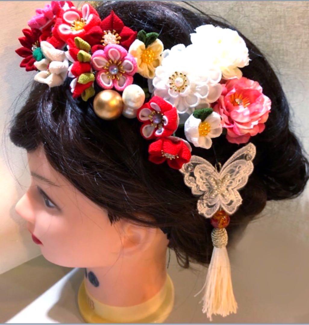 つまみ細工　髪飾り　あんみつ姫風♡【H123】