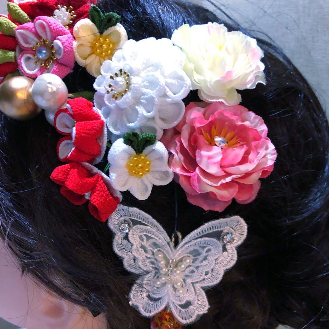 つまみ細工　髪飾り　あんみつ姫風♡【H123】