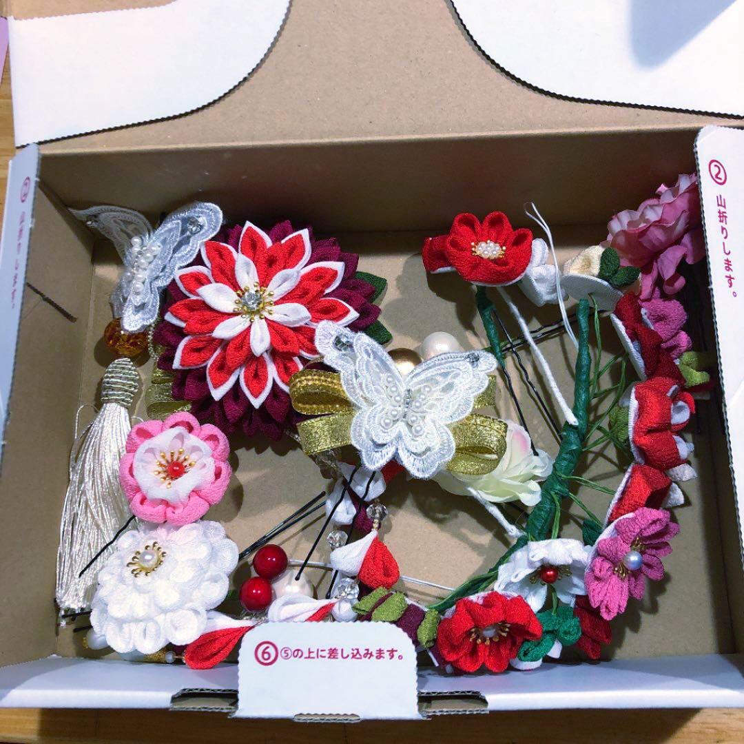 つまみ細工　髪飾り　あんみつ姫風♡【H123】
