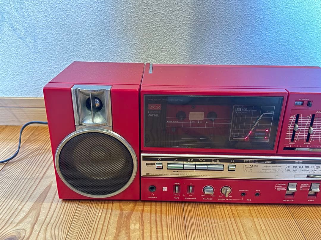 National RX-C45 ナショナル　ラジカセ　赤色　レッド