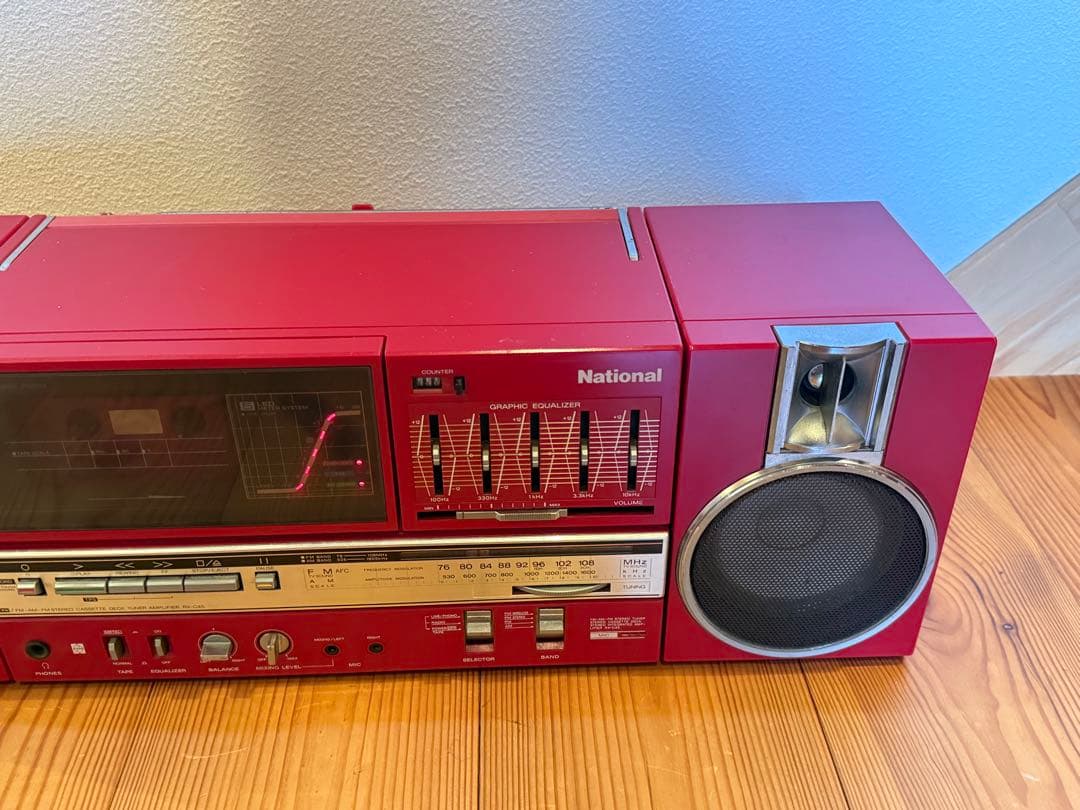 National RX-C45 ナショナル　ラジカセ　赤色　レッド