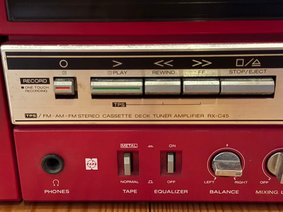 National RX-C45 ナショナル　ラジカセ　赤色　レッド