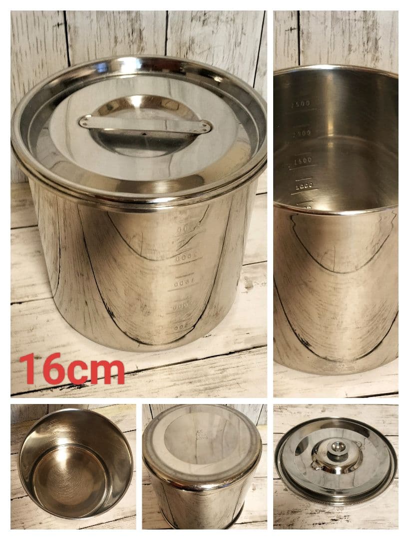 ステンレス製キッチンポット 5点セット