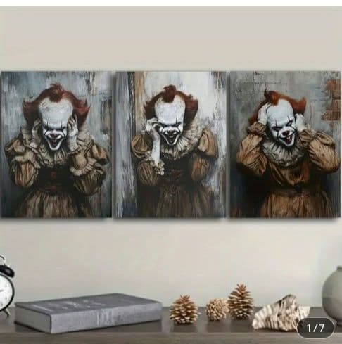 木枠入り☆ 超軽量 ペニー・ワイズ ジョーカー 三部作 アート 3セット