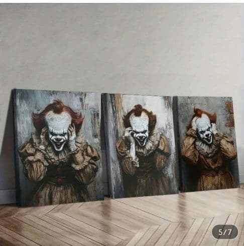 木枠入り☆ 超軽量 ペニー・ワイズ ジョーカー 三部作 アート 3セット