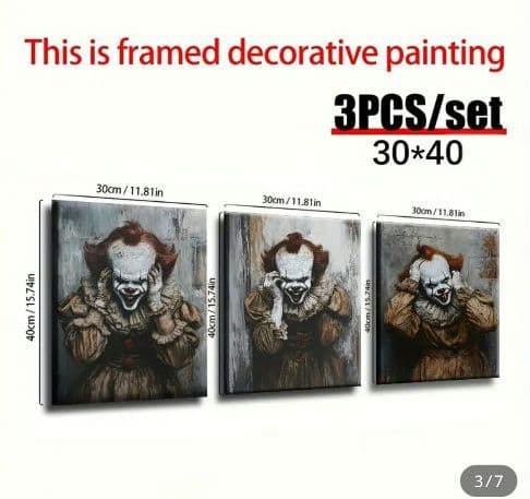 木枠入り☆ 超軽量 ペニー・ワイズ ジョーカー 三部作 アート 3セット