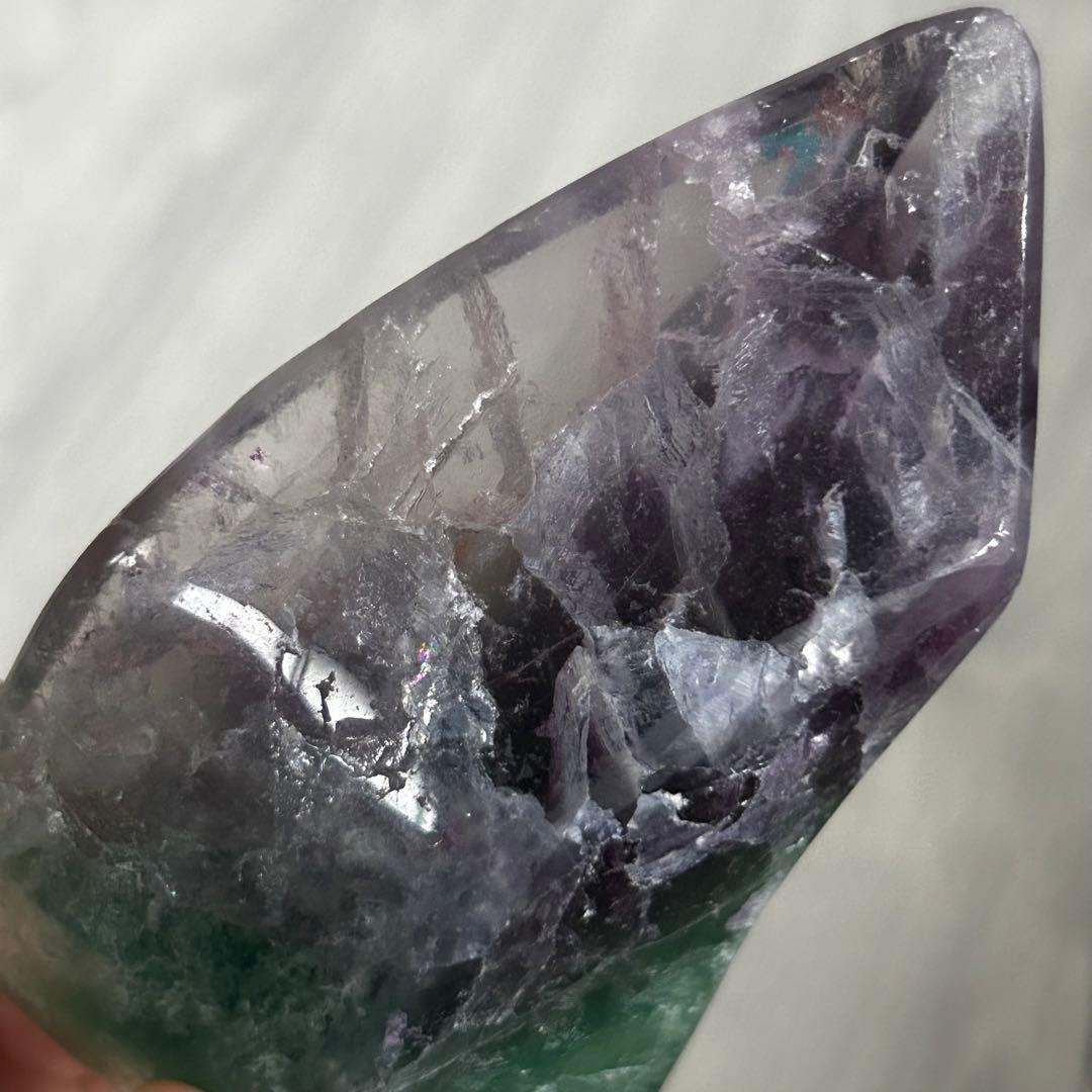 《美》　フローライト　月　濃い　ボウル　お皿　365g