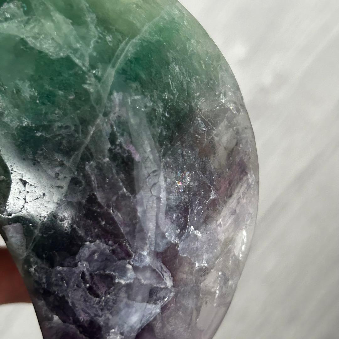 《美》　フローライト　月　濃い　ボウル　お皿　365g