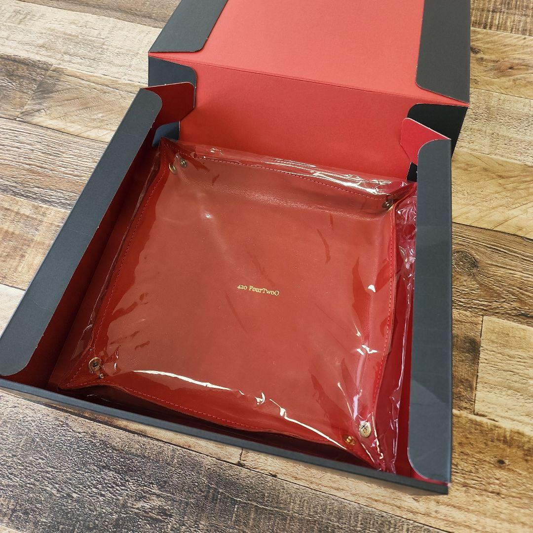 ②【新品未使用】420 FourTwoO レザートレイ レッド