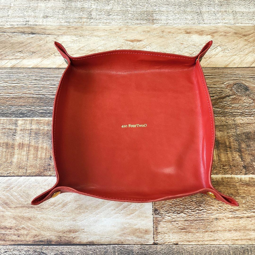 ②【新品未使用】420 FourTwoO レザートレイ レッド